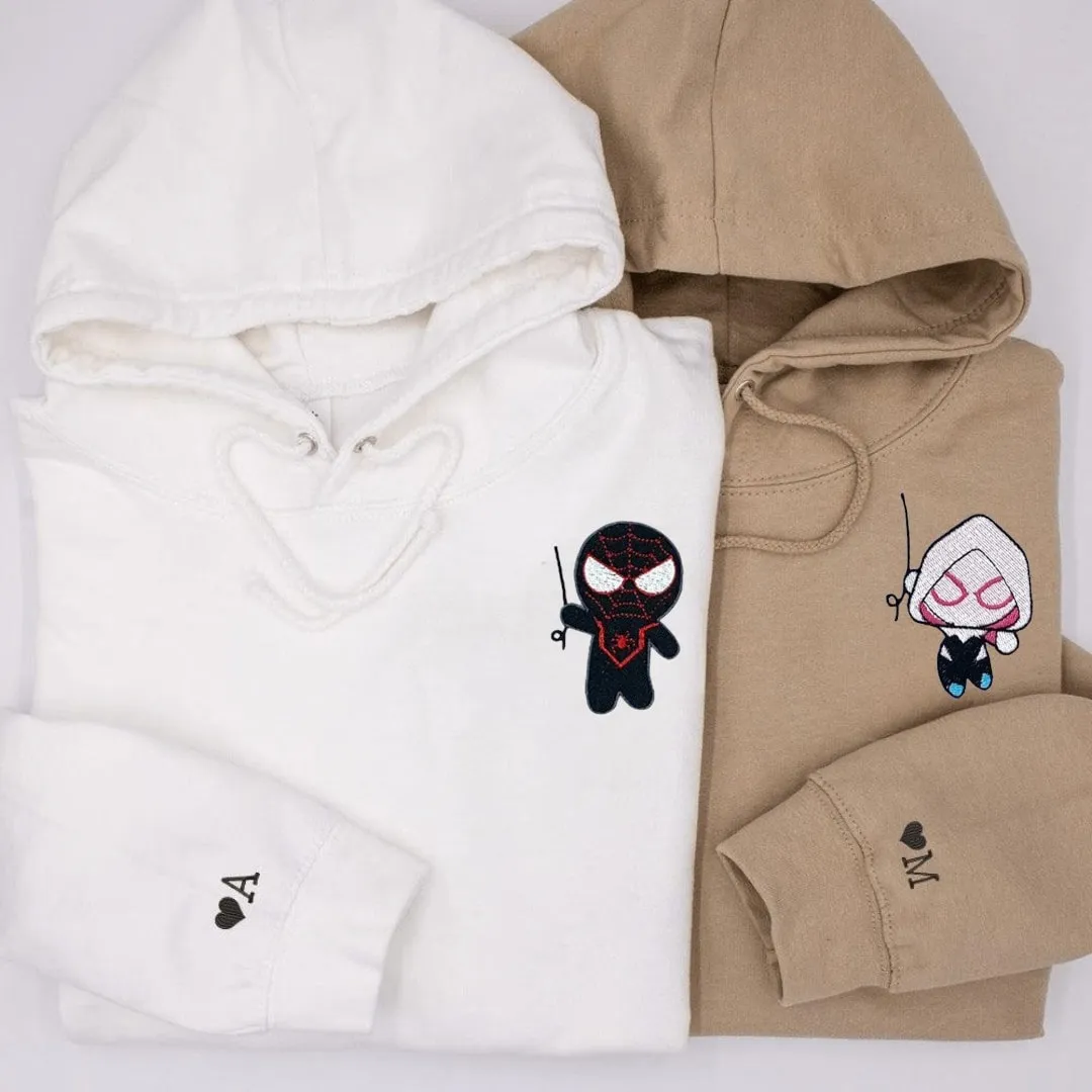 Swinging Ninja Superhero Matching Hoodies for Couples- Personalized Matching Hoodies For Couples