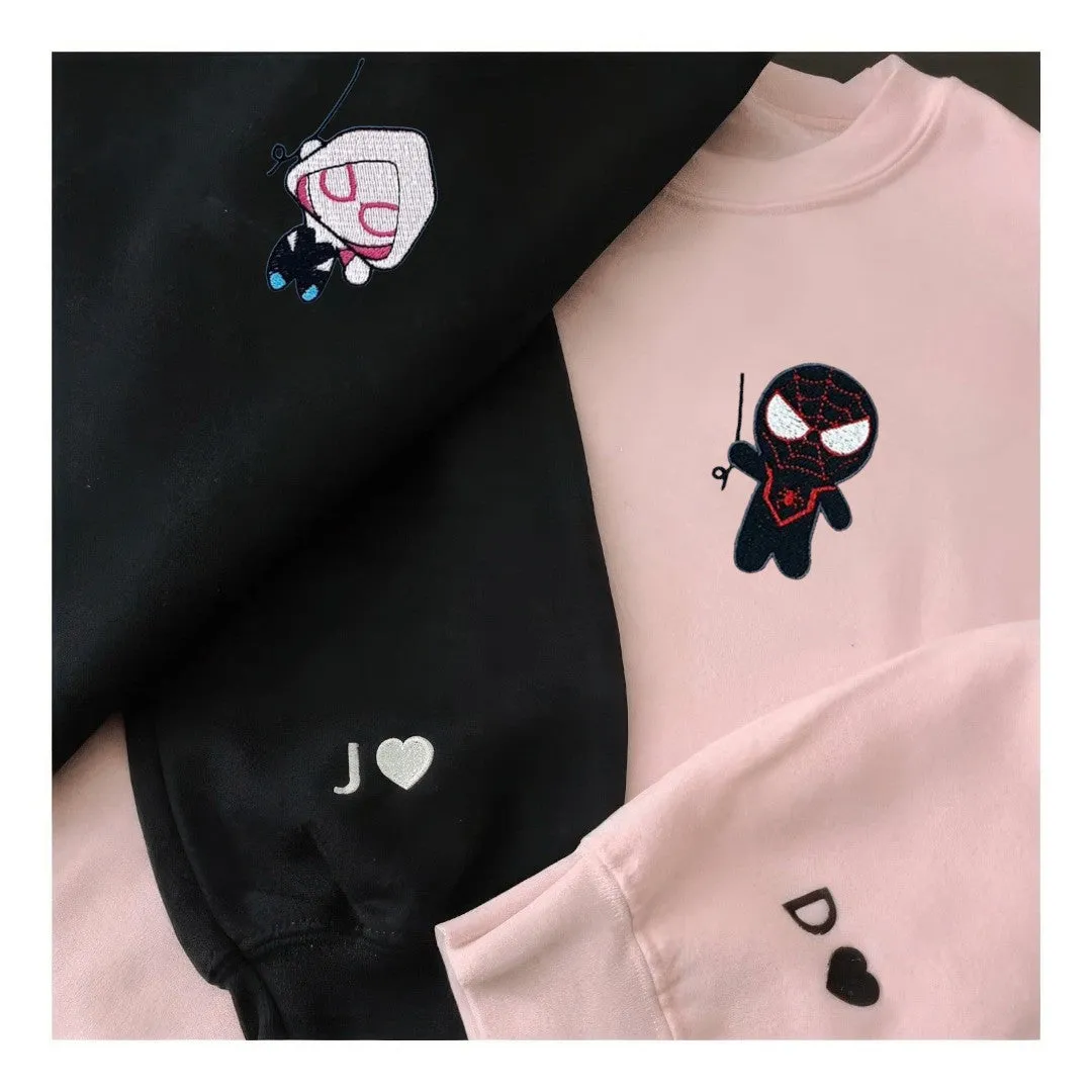Swinging Ninja Superhero Matching Hoodies for Couples- Personalized Matching Hoodies For Couples