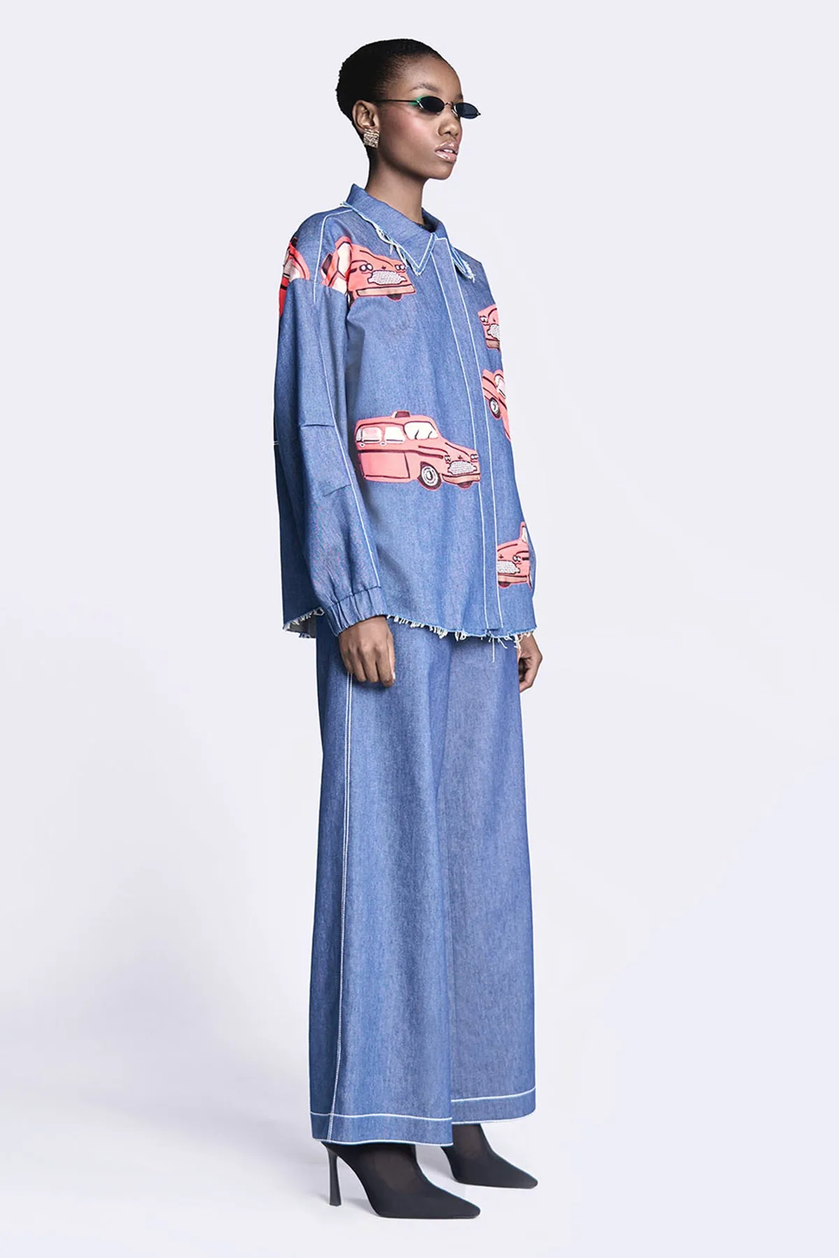 Taxi Oversized Jacket With Flared Pants