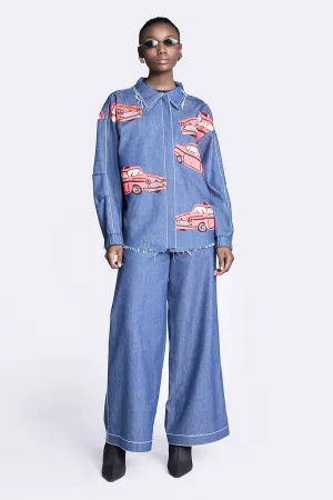 Taxi Oversized Jacket With Flared Pants