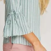 Verdigris Varigated Stripe Top