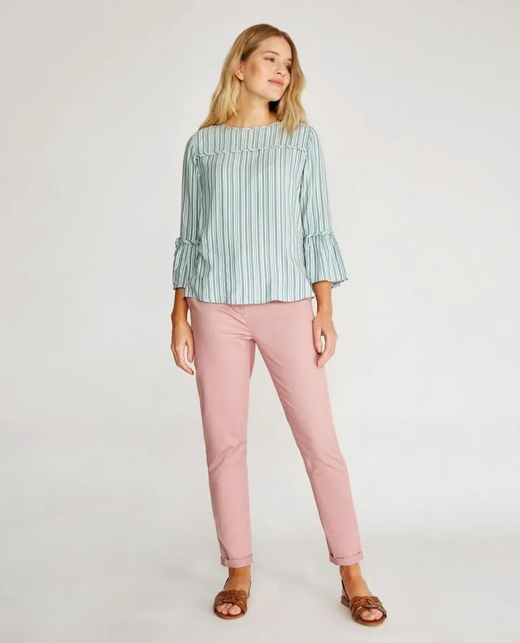 Verdigris Varigated Stripe Top