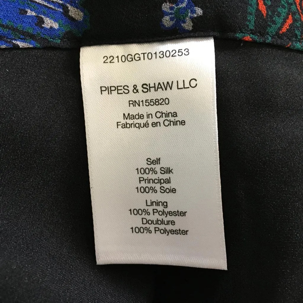 Veronica Beard Women's Tiare Floral Asymmetric Silk Midi Skirt Black Multi Sz 12