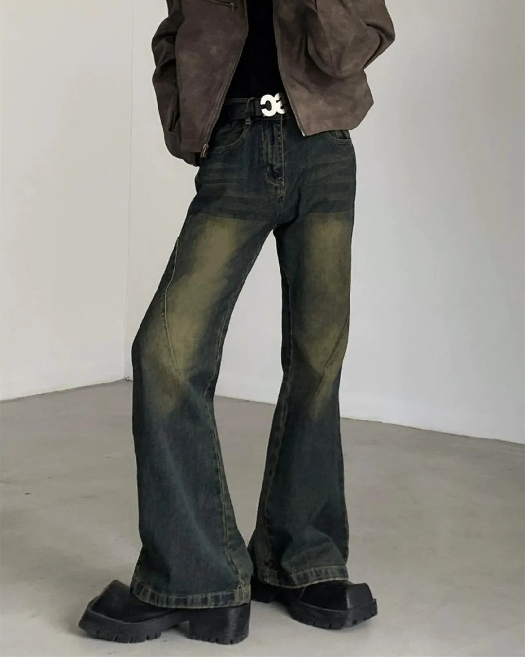 Vintage Silhouette Flared Denim Pants AUW0002