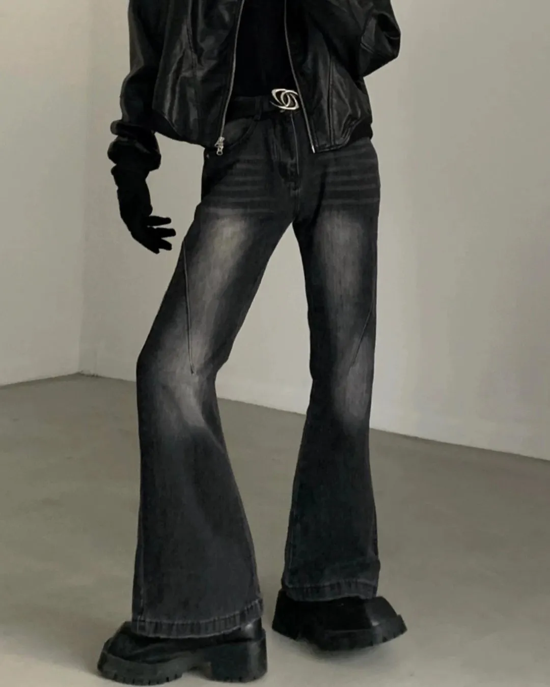 Vintage Silhouette Flared Denim Pants AUW0002