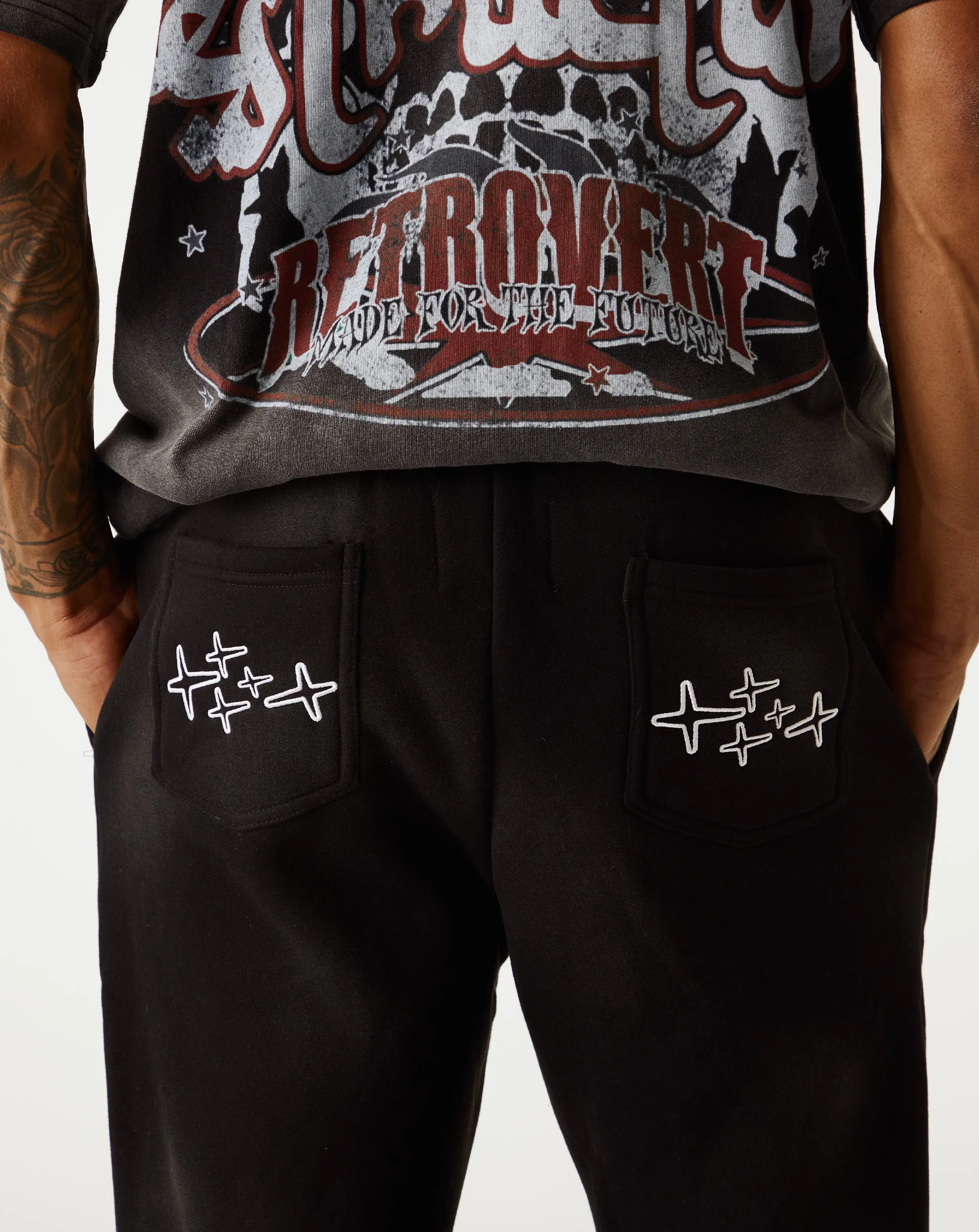 Washed Flare Pants