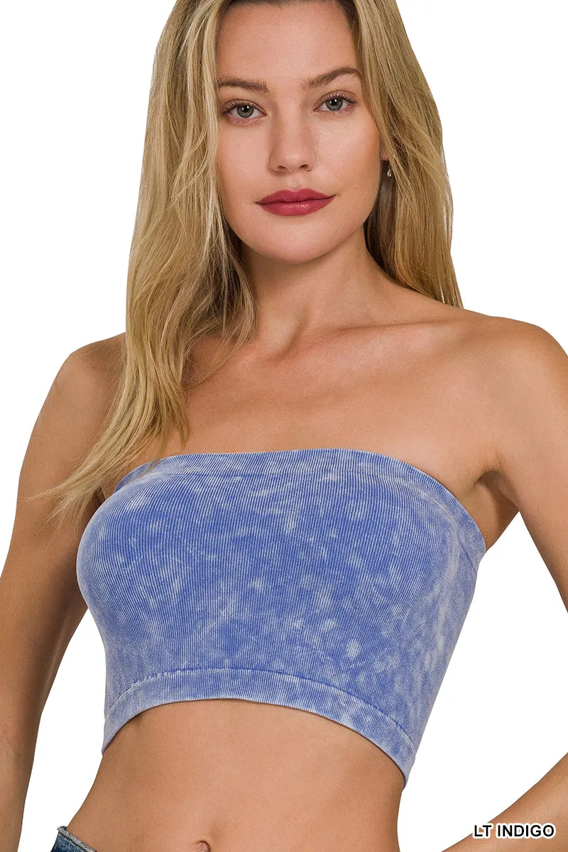 Washed Ribbed Tube Top
