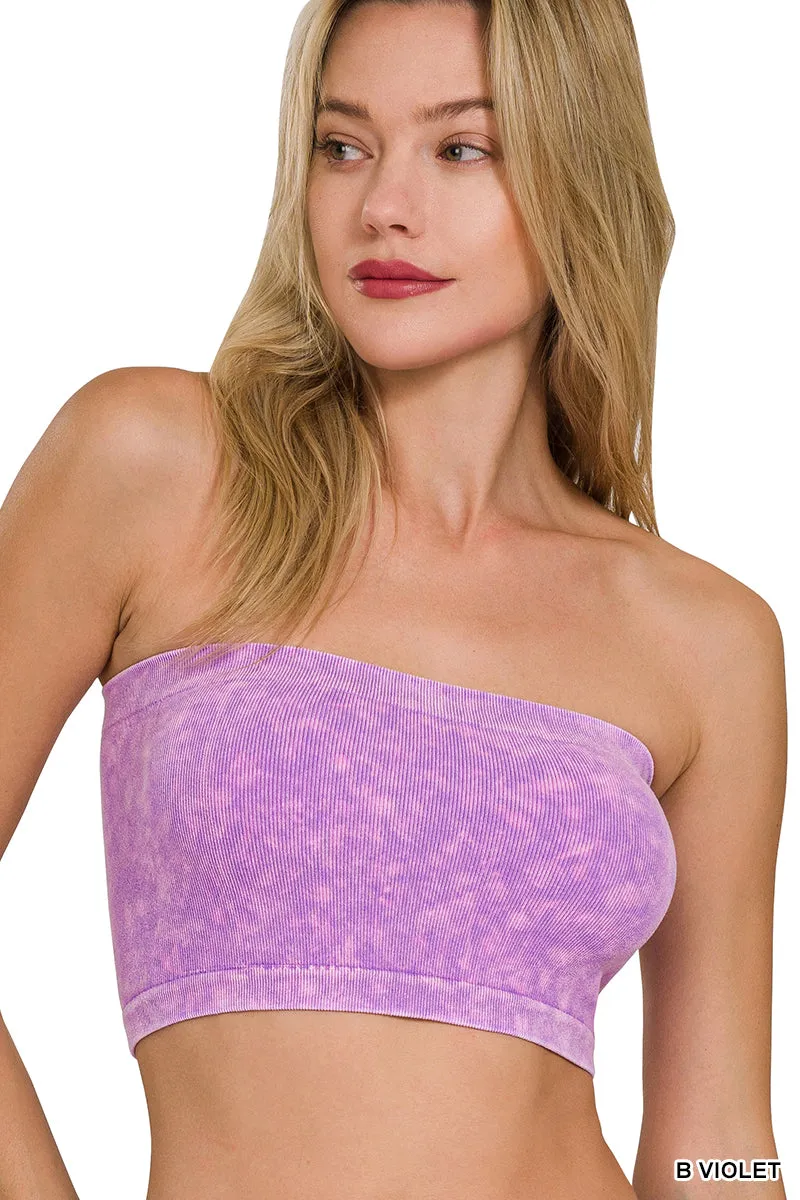 Washed Ribbed Tube Top