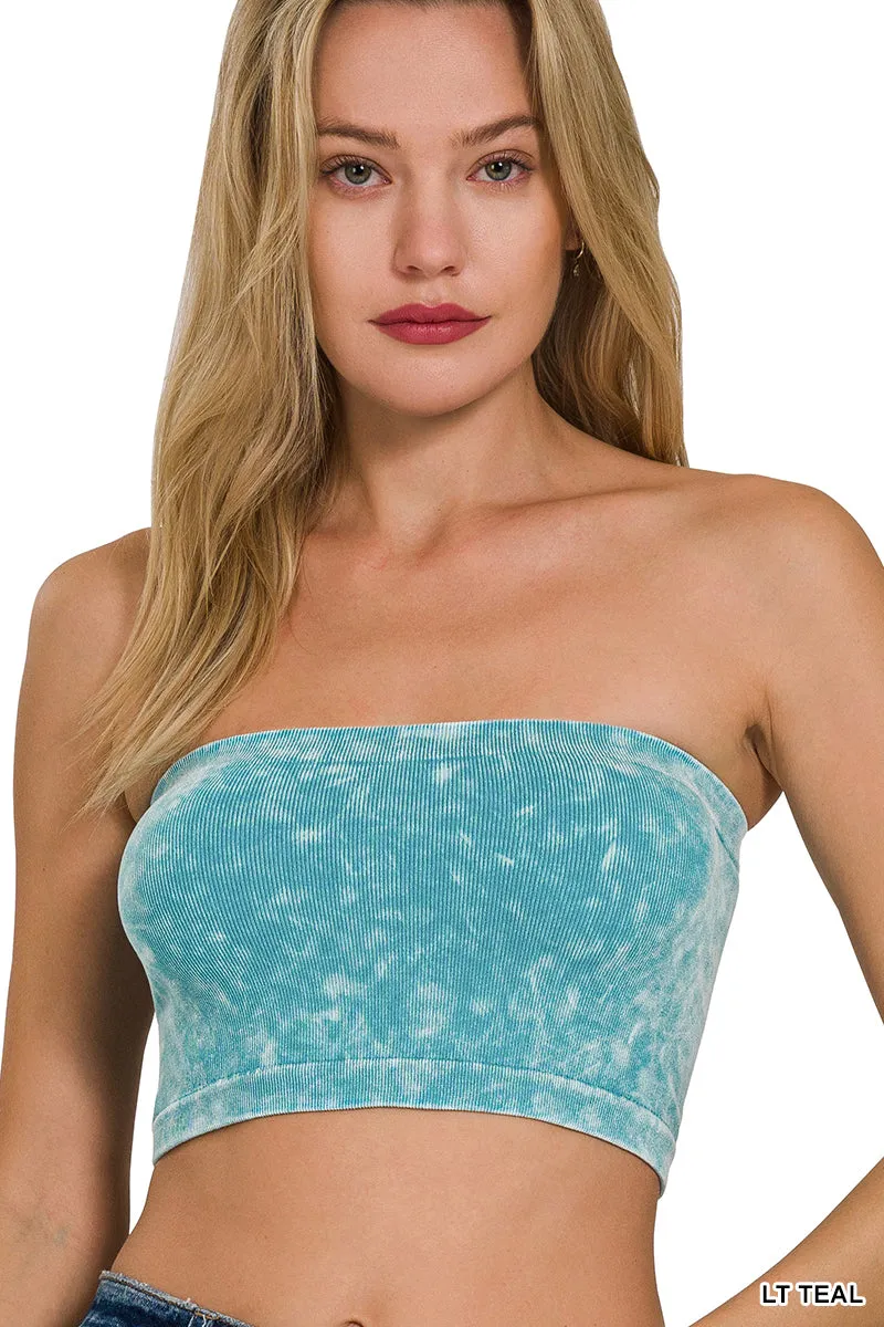 Washed Ribbed Tube Top