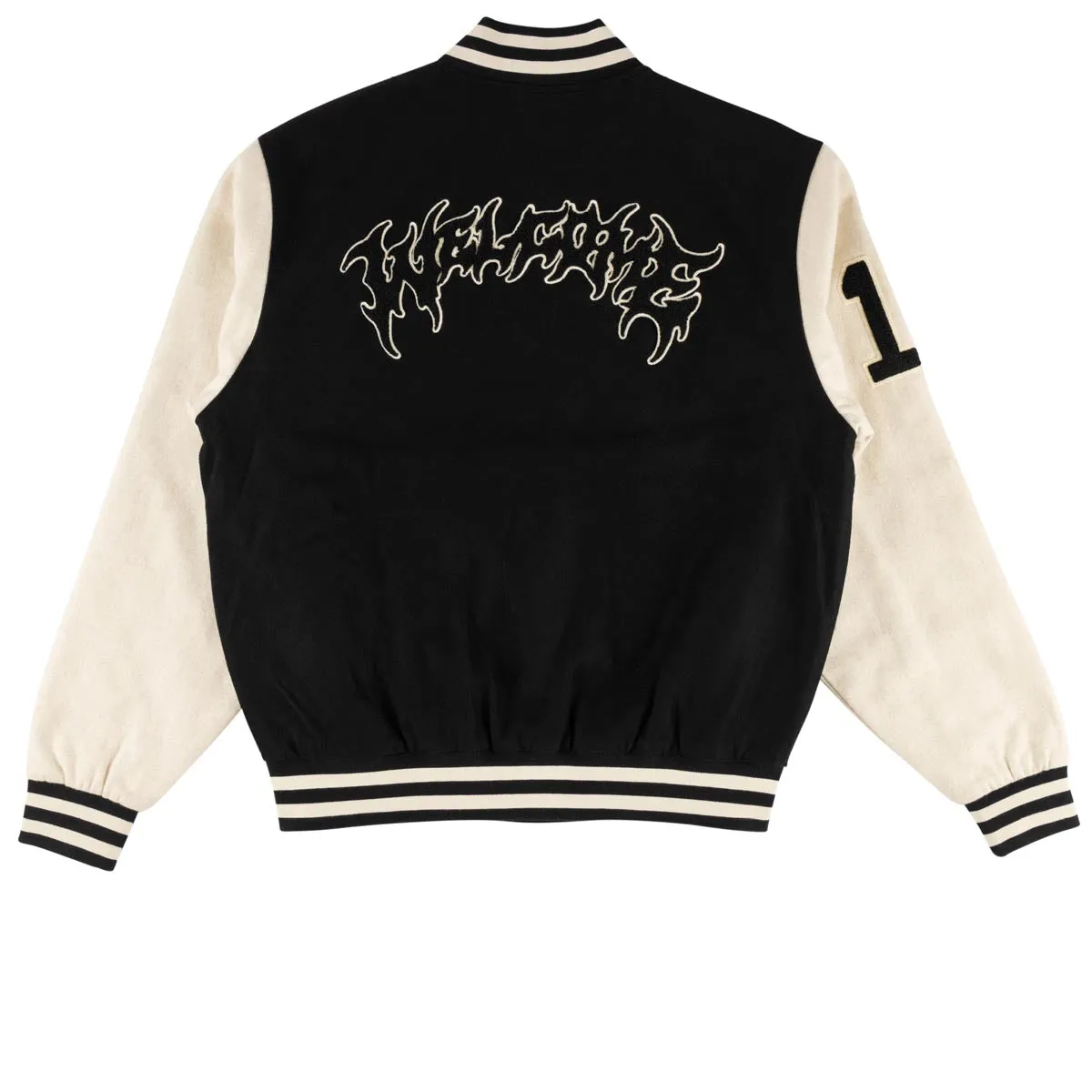 Welcome Barb Varsity Jacket - Black/Bone