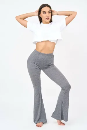 Womens Bell Bottom Leggings in Grey