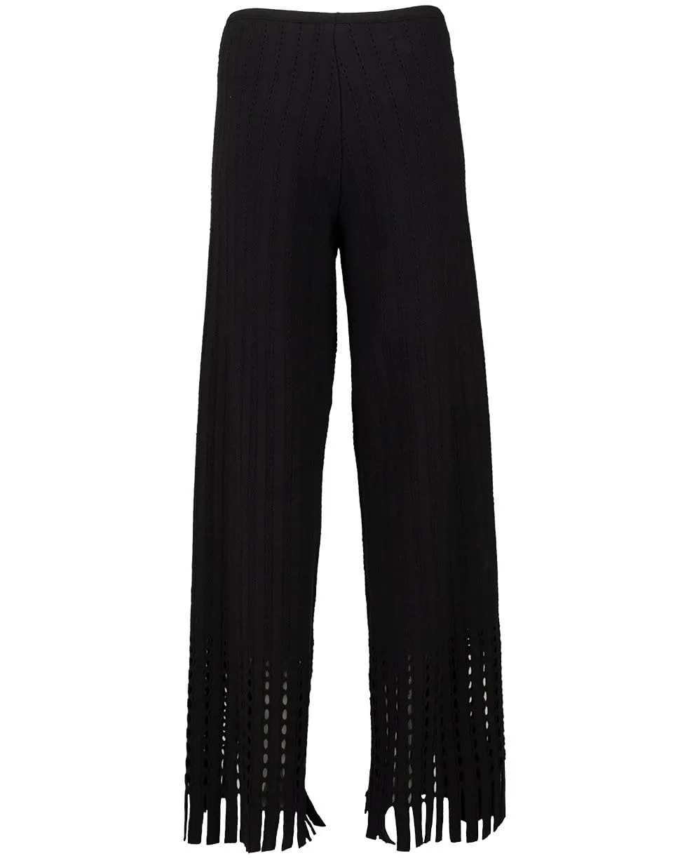Wool Fringed Trousers