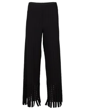 Wool Fringed Trousers