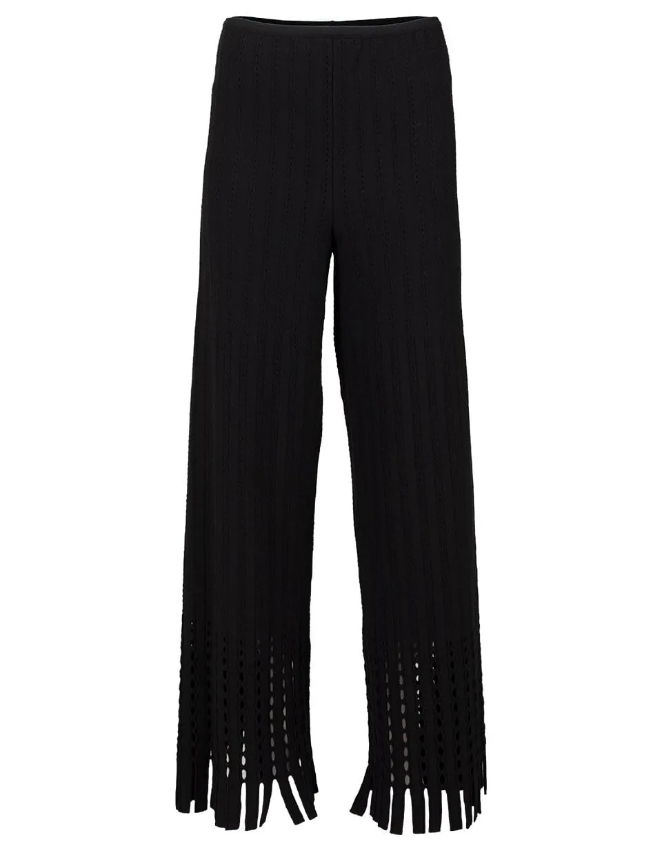 Wool Fringed Trousers