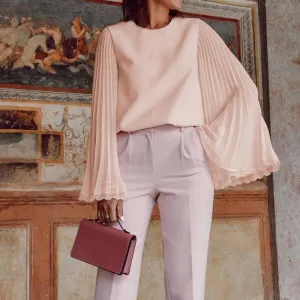 Work Hard to Get Flare Chiffon Blouse